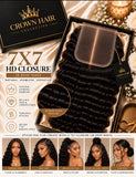 Crown 7×7 HD Lace Closure - 1B