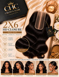 Crown 2×6 HD Lace Closure - 1B