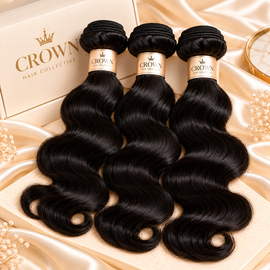 3 Bundle Crown Raw Body Wave Hair Bundles