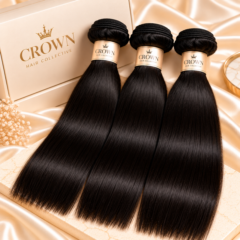 3 Bundle Crown Raw Straight Hair Bundles