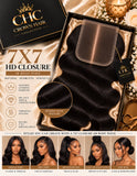 Crown 7×7 HD Lace Closure - 1B