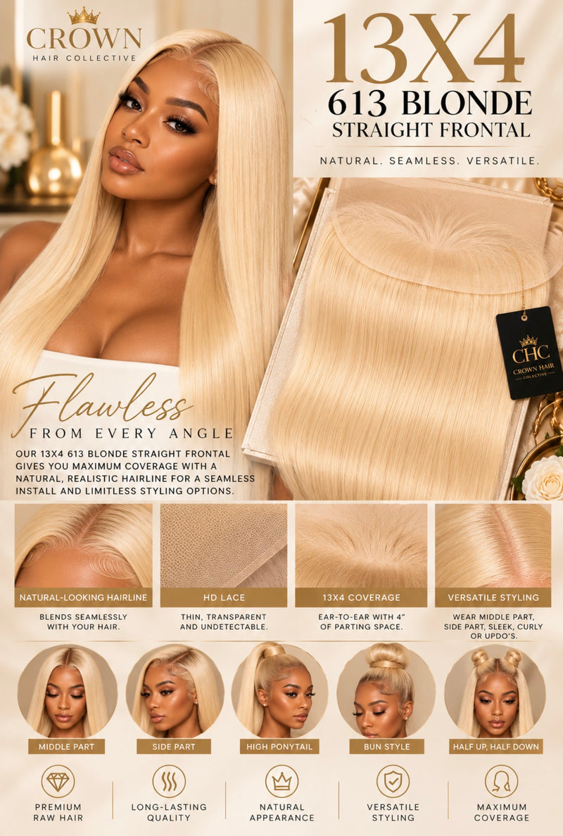 Crown 13×4 HD Lace Frontal - 613 Blonde