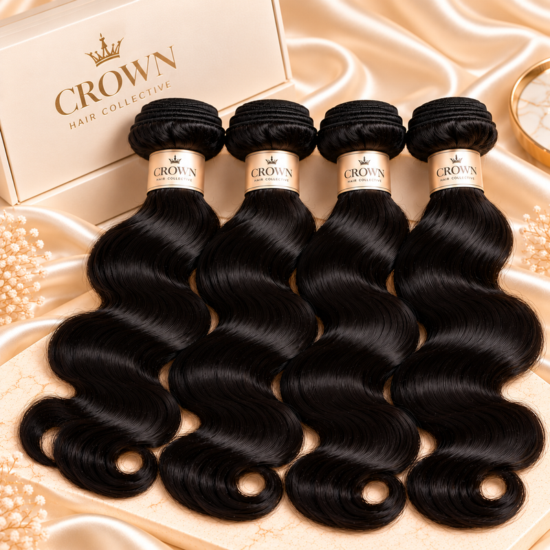 4 Bundle Crown Raw Body Wave Hair Bundles