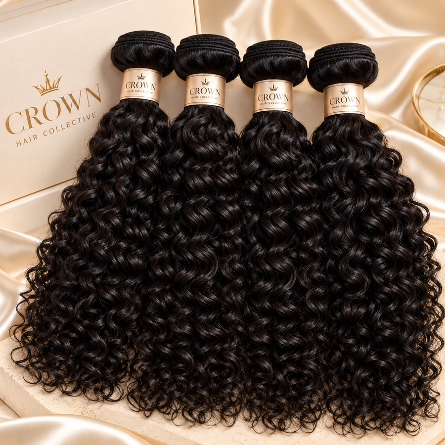 4 Bundle Crown Raw Burmese Curly Hair Bundles