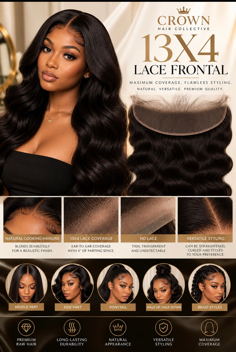 Crown 13×4 HD Lace Frontal - 1B