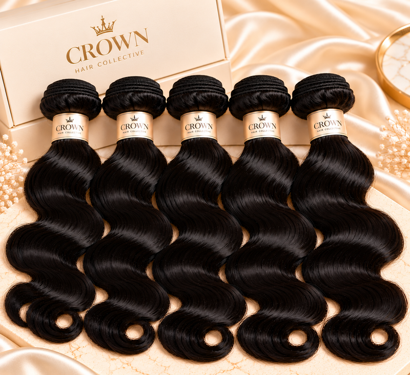 5 Bundle Crown Raw Body Wave Hair Bundles