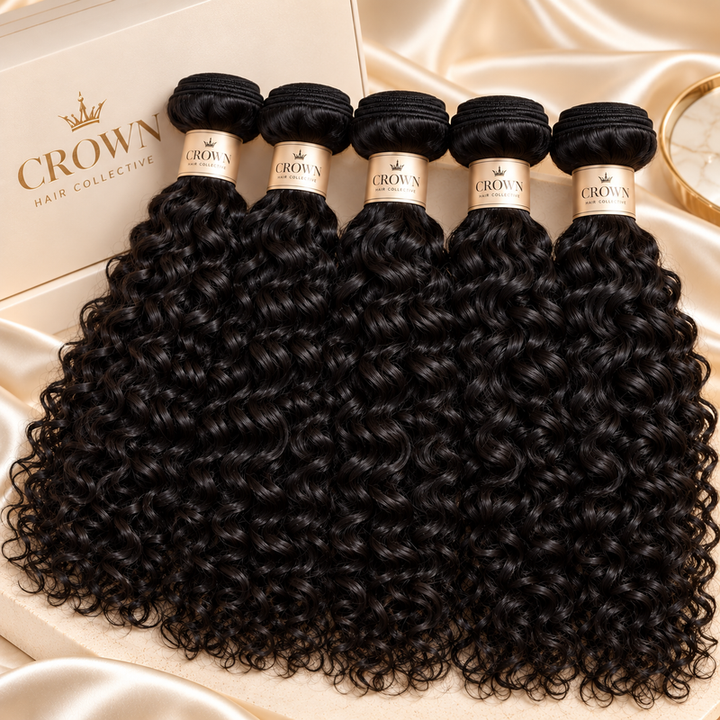 5 Bundle Crown Raw Burmese Curly Hair Bundles