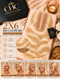 Crown 2×6 HD Lace Closure - 613 Blonde