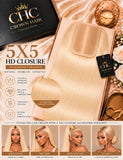 Crown 5×5 HD Lace Closure - 613 Blonde