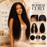 Crown Burmese Curly Glueless Wig - Natural 1B