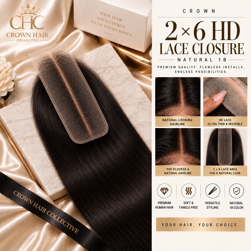 Crown 2×6 HD Lace Closure - 1B