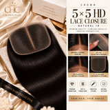 Crown 5×5 HD Lace Closure - 1B