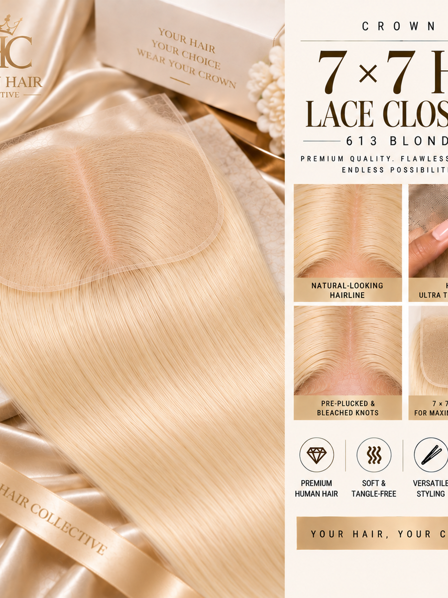 Crown 7×7 HD Lace Closure - 613 Blonde