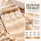 Crown 613 Blonde Straight Hair Bundles