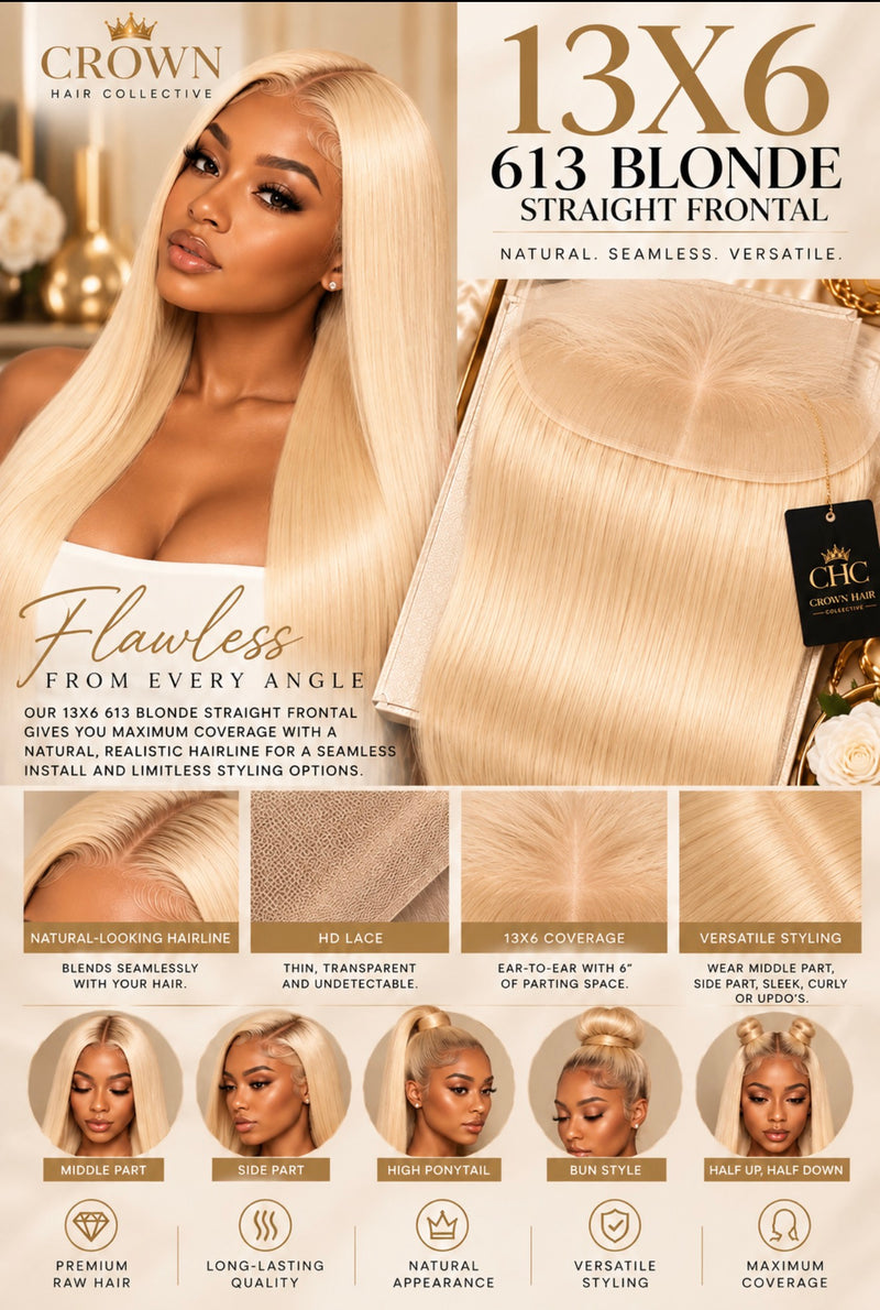 Crown 13×6 HD Lace Frontal - 613 Blonde