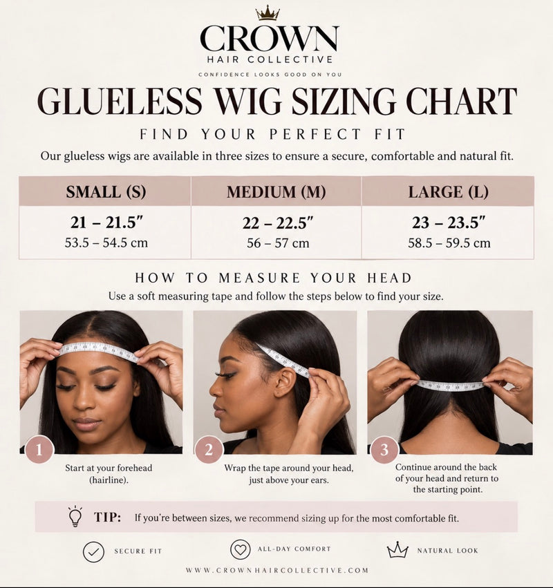 Crown Straight Glueless Wig - Straight