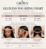 Crown Deep Wave Glueless Wig - Natural 1B