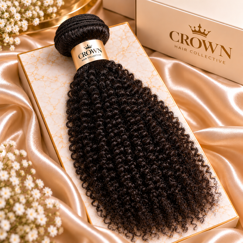 Crown Raw Kinky Curly Hair Bundles