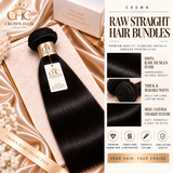Crown Raw Straight Hair Bundles
